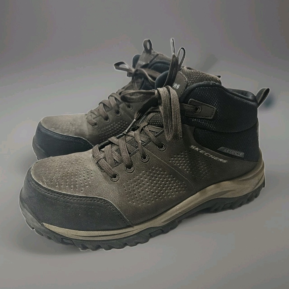 Skechers Work Boots Slip Resistant Comp Toe 100% Waterproof Size 9.5